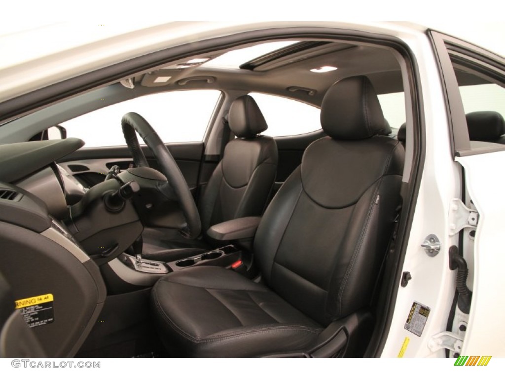 2012 Elantra Limited - Shimmering White / Black photo #5
