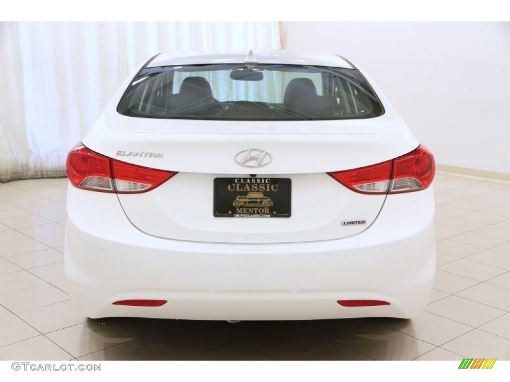 2012 Elantra Limited - Shimmering White / Black photo #16