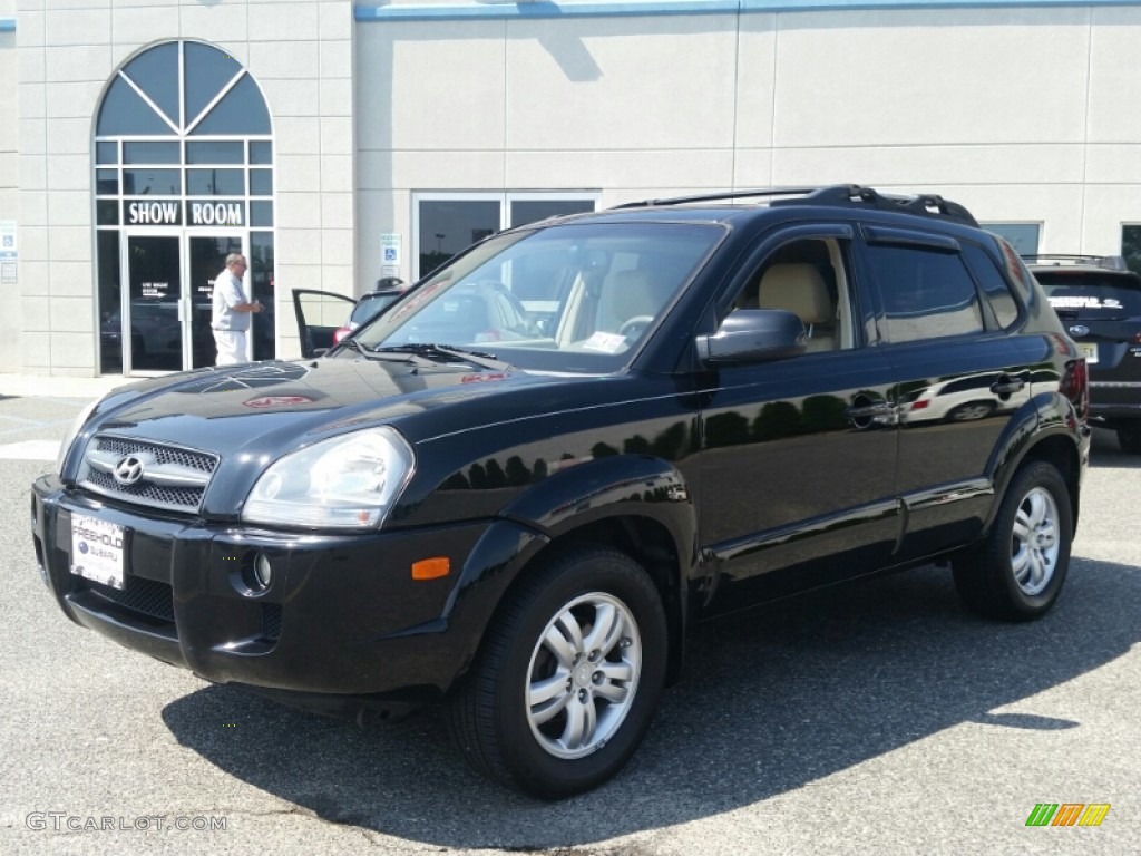 2006 Tucson Limited - Obsidian Black / Beige photo #8