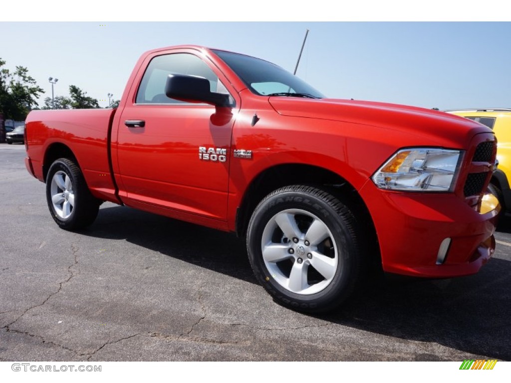 2015 1500 Express Regular Cab - Flame Red / Black/Diesel Gray photo #4