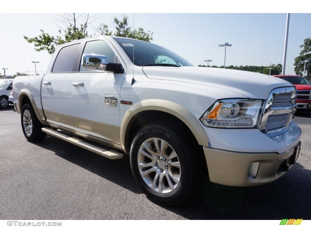 2015 1500 Laramie Long Horn Crew Cab - Bright White / Canyon Brown/Light Frost photo #4