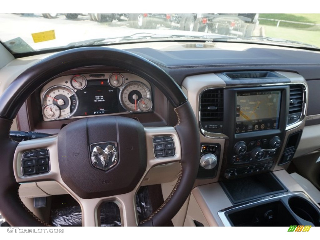 2015 1500 Laramie Long Horn Crew Cab - Bright White / Canyon Brown/Light Frost photo #8