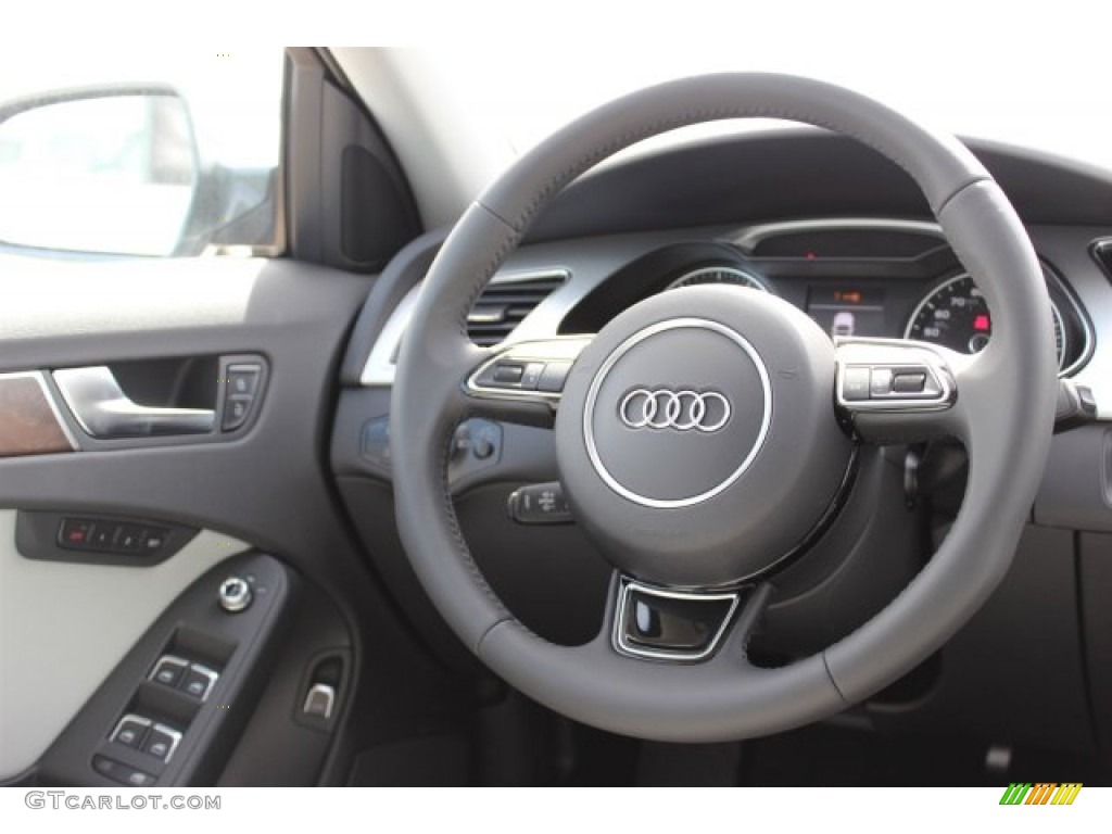 2016 Audi A4 2.0T Premium Titanium Gray Steering Wheel Photo #105466989