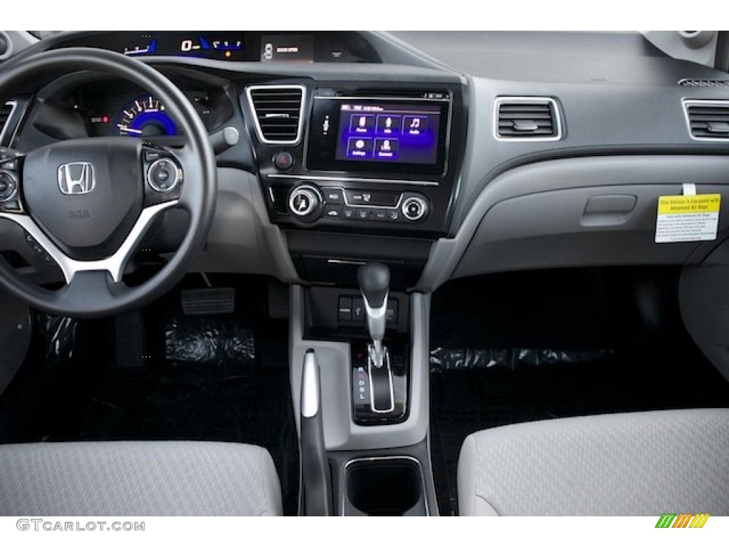 2015 Honda Civic EX Sedan Gray Dashboard Photo #105467703
