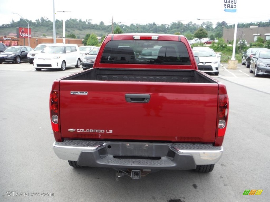 2005 Colorado Z71 Extended Cab 4x4 - Dark Cherry Red Metallic / Medium Dark Pewter photo #9