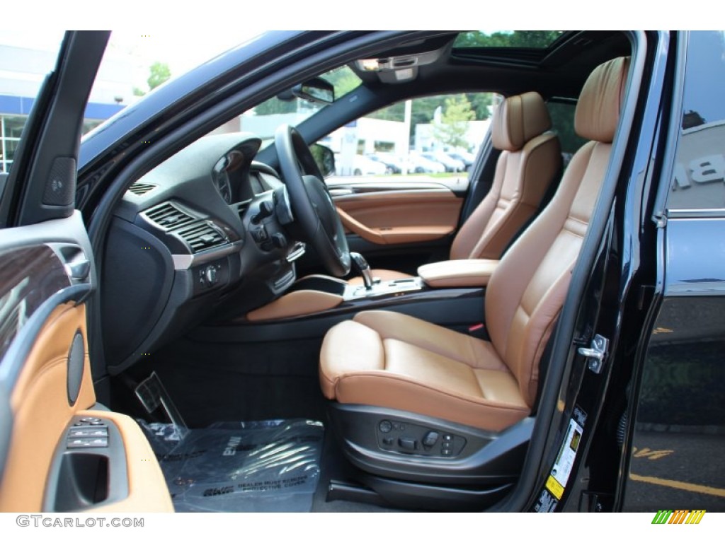 2013 X6 xDrive50i - Carbon Black Metallic / Saddle Brown photo #11