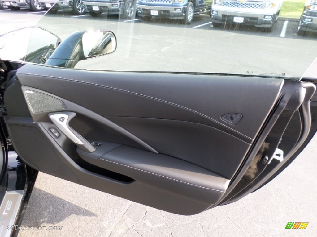 2015 Chevrolet Corvette Stingray Coupe Z51 Jet Black Door Panel Photo #105480399
