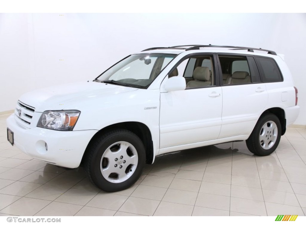 Super White 2004 Toyota Highlander V6 4WD Exterior Photo #105483309