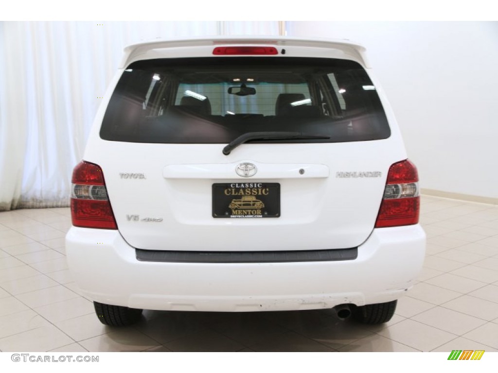 2004 Highlander V6 4WD - Super White / Ivory photo #15