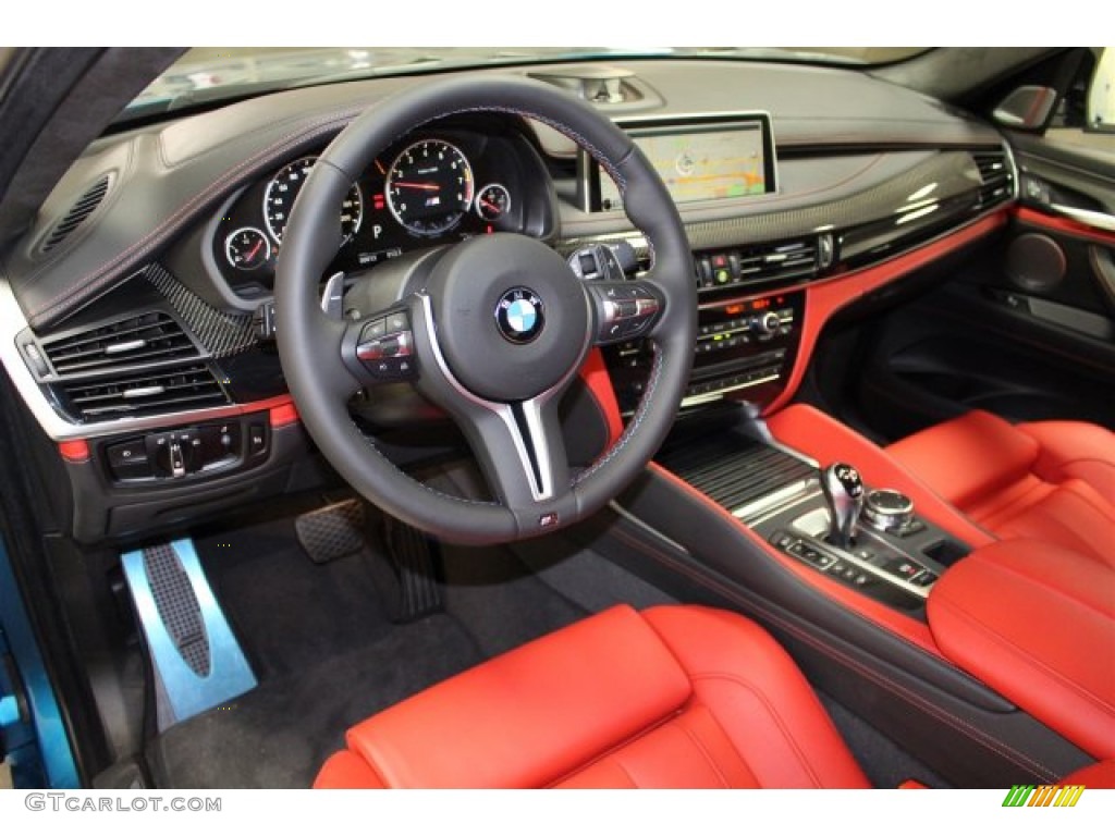 Mugello Red Interior 2015 BMW X6 M Standard X6 M Model Photo #105484386