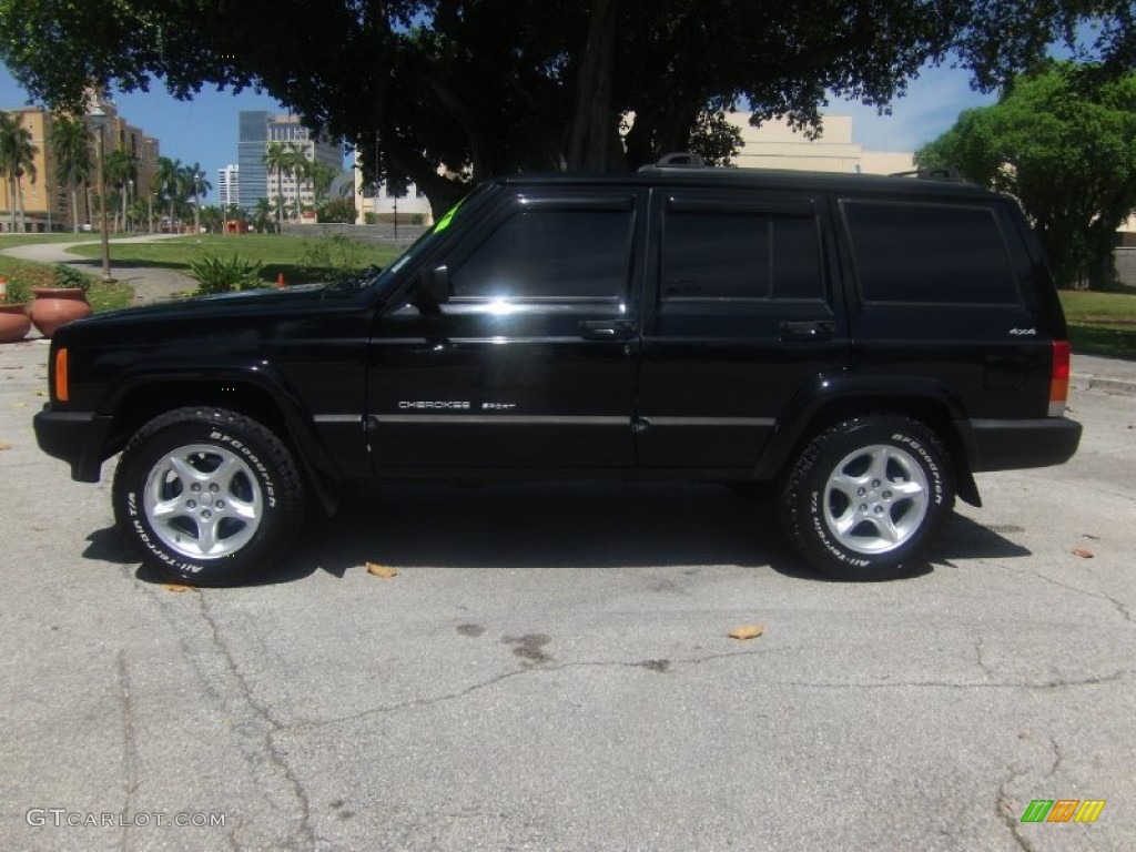 2001 Cherokee Sport 4x4 - Black / Agate photo #2