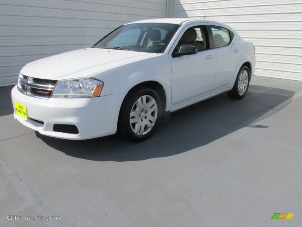 2014 Avenger SE - Bright White / Black/Light Frost Beige photo #4