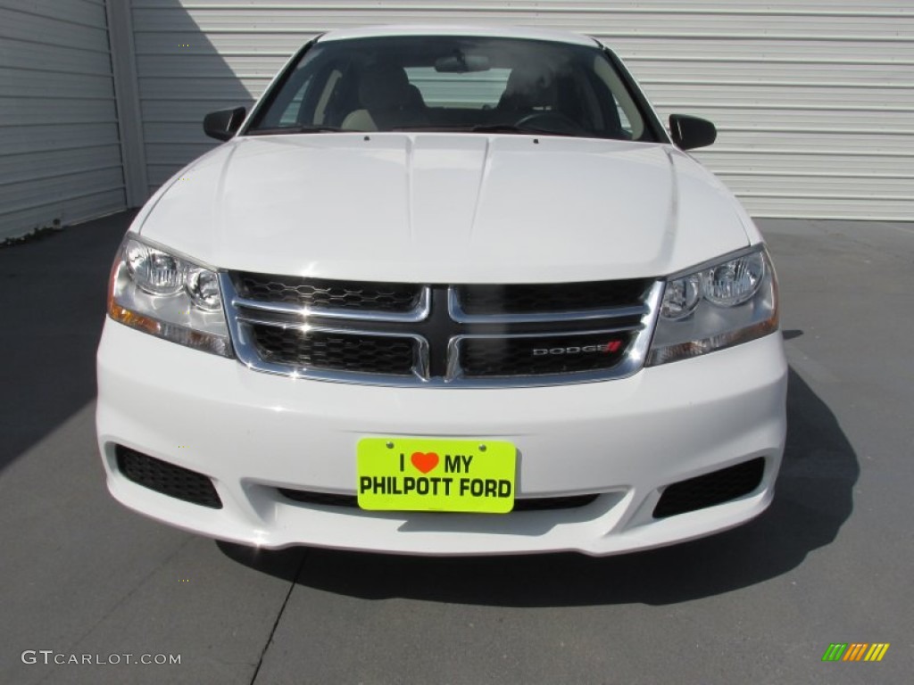 2014 Avenger SE - Bright White / Black/Light Frost Beige photo #5
