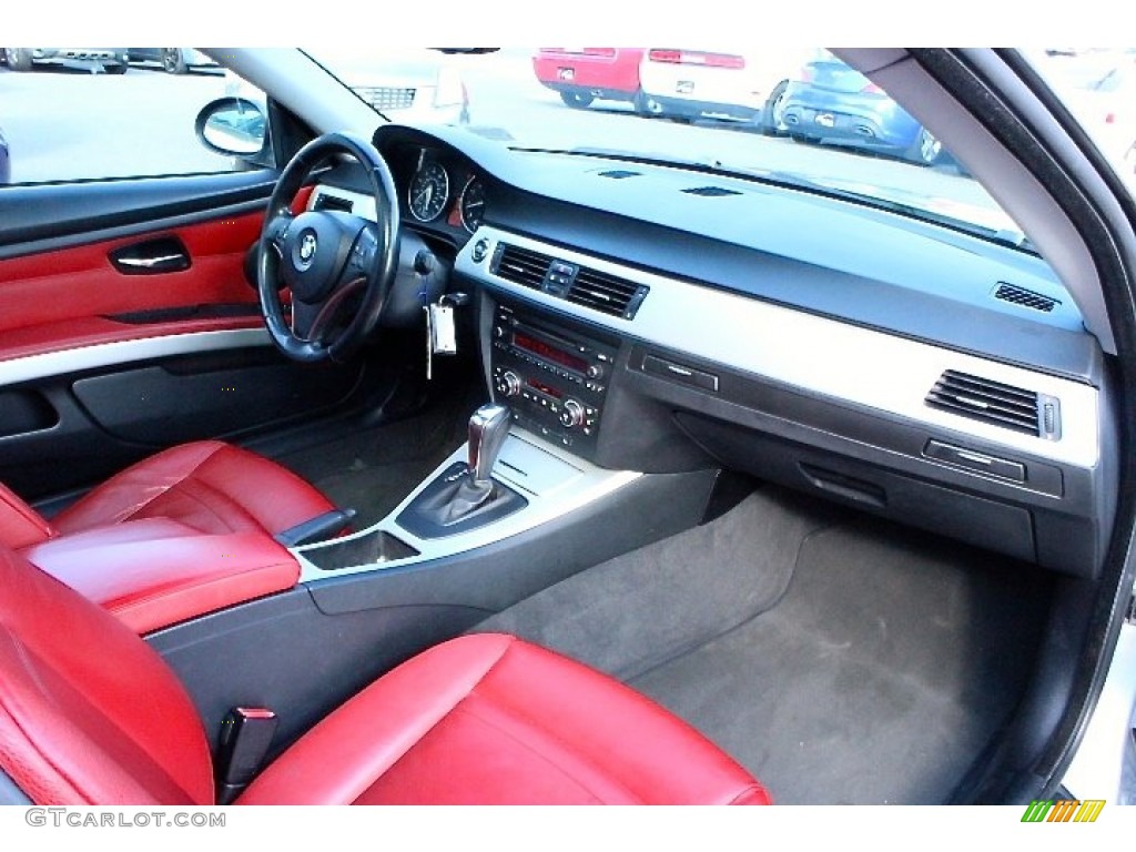2008 3 Series 328xi Coupe - Titanium Silver Metallic / Coral Red/Black photo #27