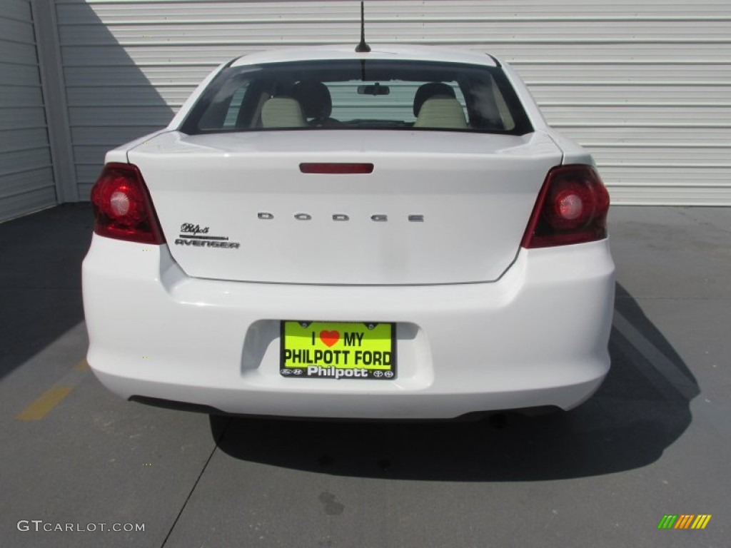 2014 Avenger SE - Bright White / Black/Light Frost Beige photo #10