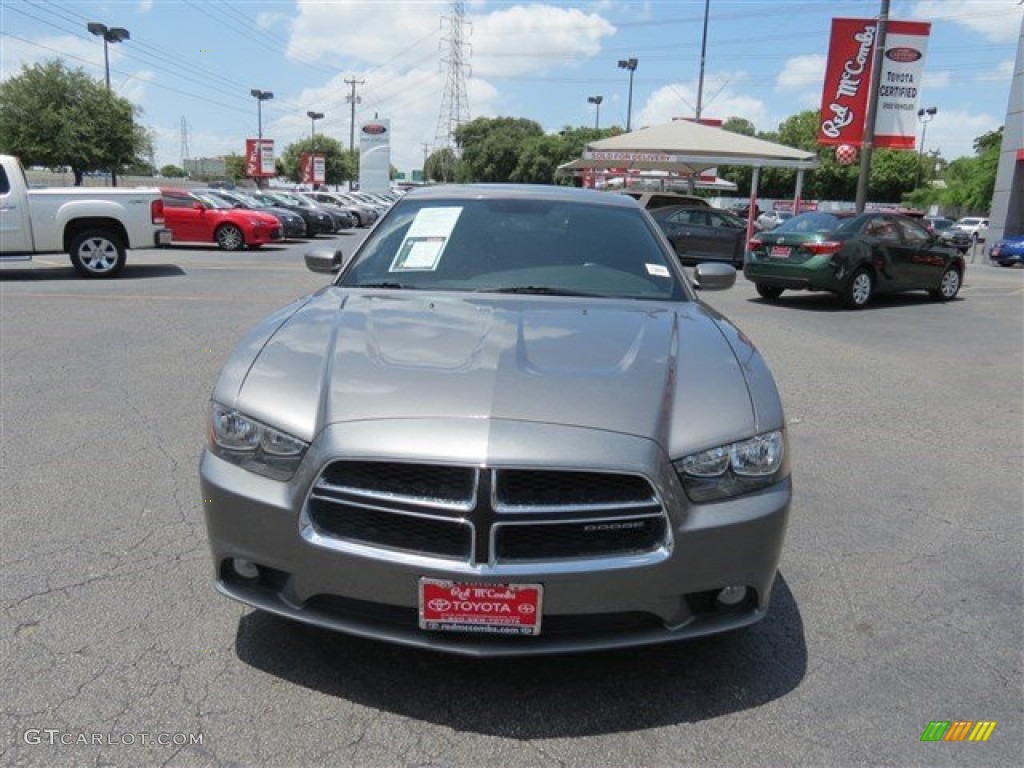 2012 Charger SXT - Tungsten Metallic / Black/Light Frost Beige photo #2