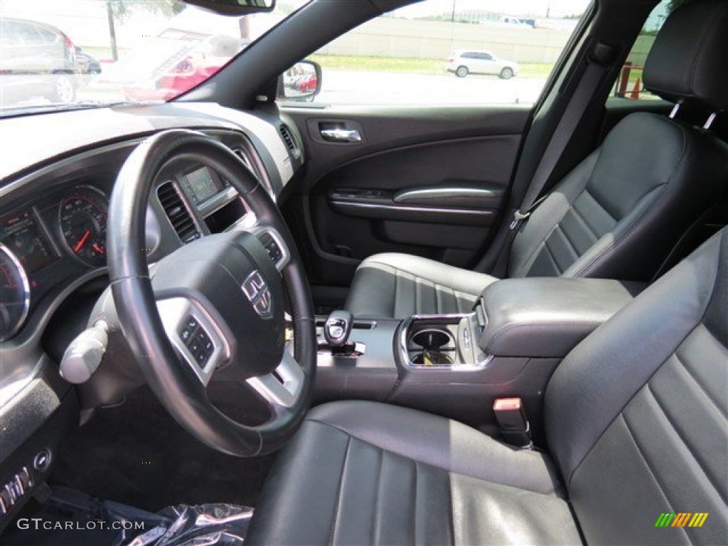 2012 Charger SXT - Tungsten Metallic / Black/Light Frost Beige photo #12