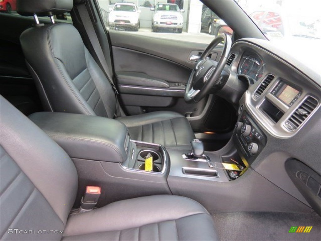 2012 Charger SXT - Tungsten Metallic / Black/Light Frost Beige photo #15