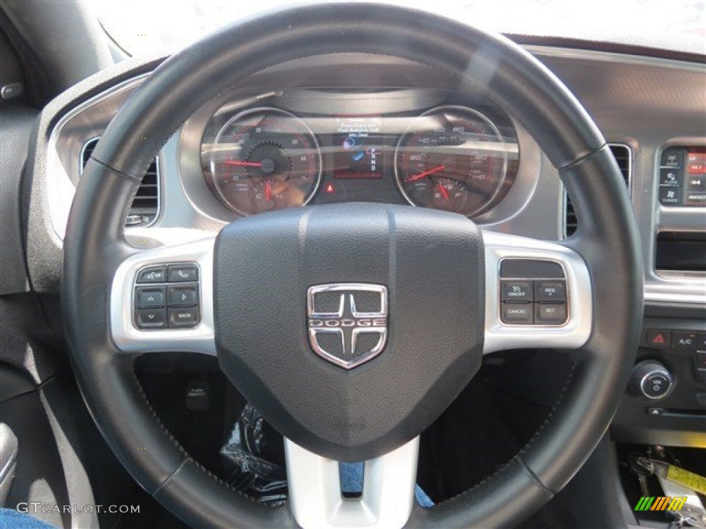 2012 Charger SXT - Tungsten Metallic / Black/Light Frost Beige photo #25
