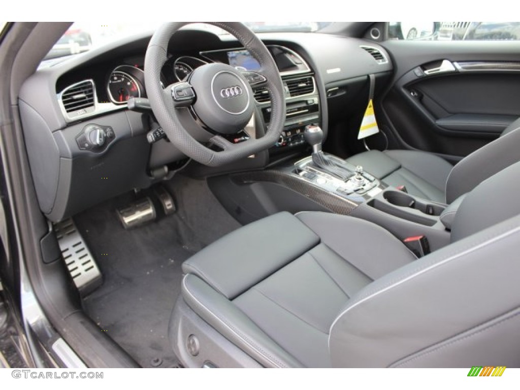 Black/Rock Gray Piping Interior 2015 Audi RS 5 Coupe quattro Photo #105493951