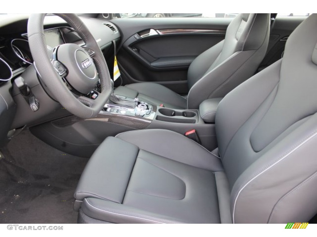 Black/Rock Gray Piping Interior 2015 Audi RS 5 Coupe quattro Photo #105493972