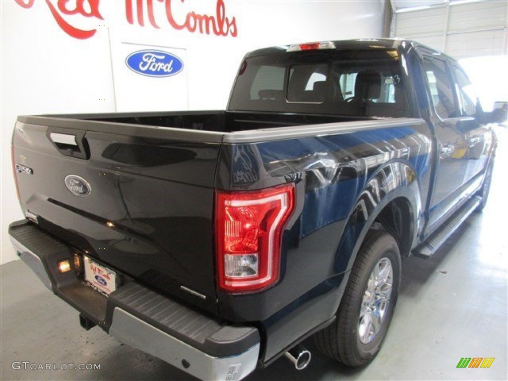 2015 F150 XLT SuperCrew - Tuxedo Black Metallic / Medium Earth Gray photo #8