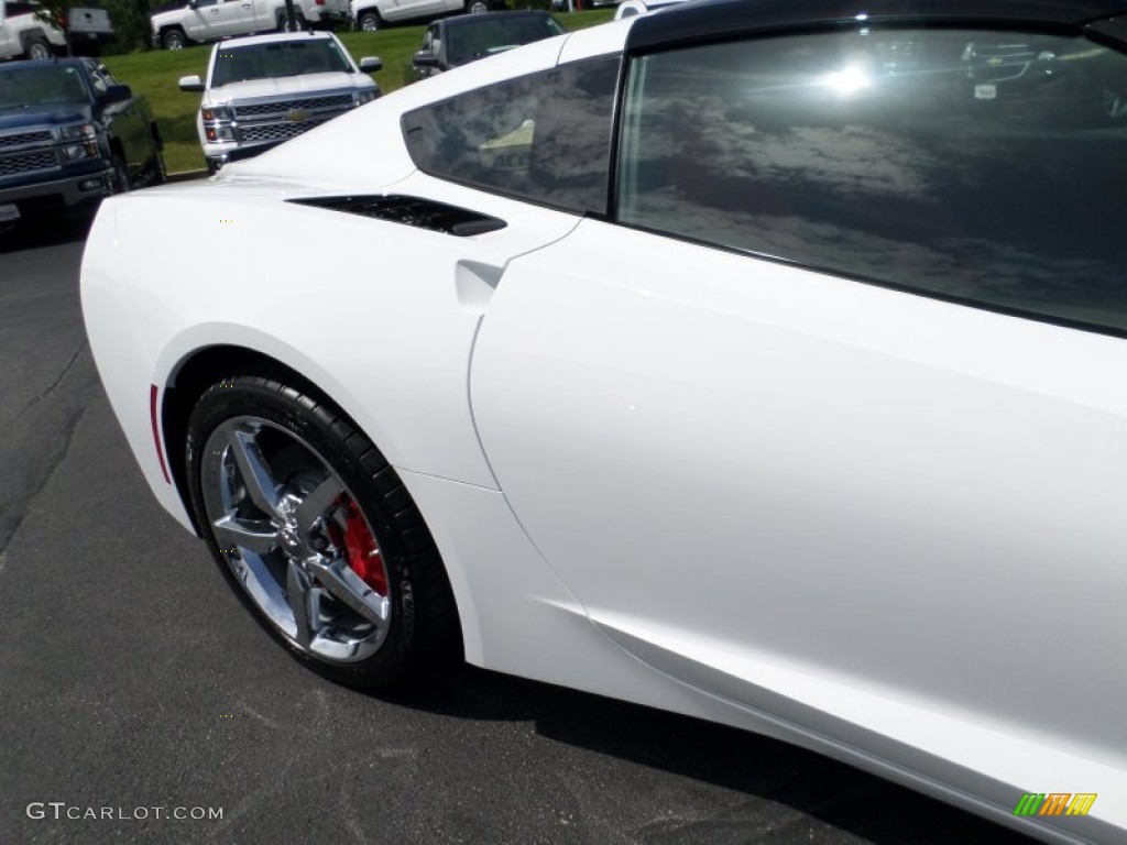 2015 Corvette Stingray Coupe - Arctic White / Adrenaline Red photo #13