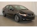 2015 Crystal Black Pearl Honda Civic EX-L Sedan  photo #2