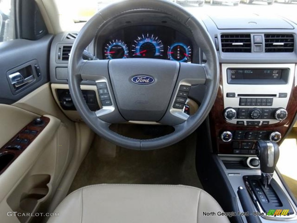 2011 Fusion SEL V6 - Steel Blue Metallic / Camel photo #16