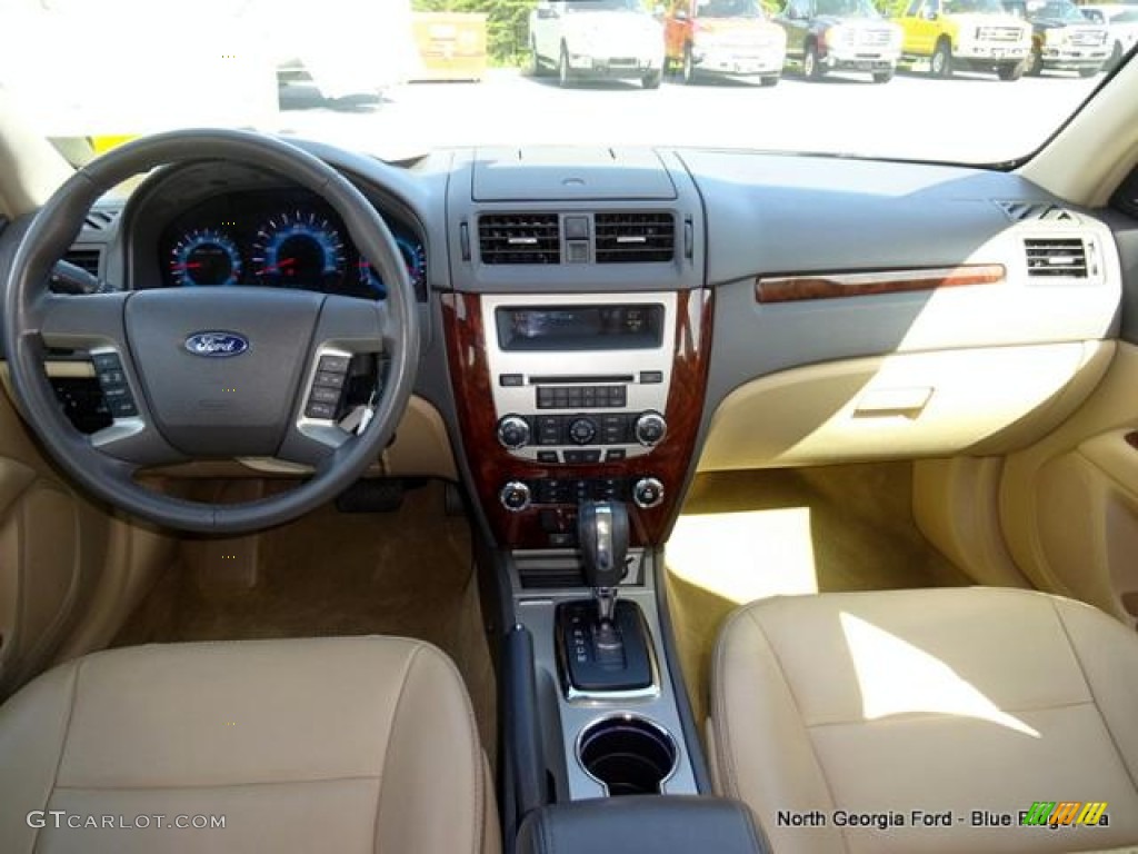 2011 Fusion SEL V6 - Steel Blue Metallic / Camel photo #17