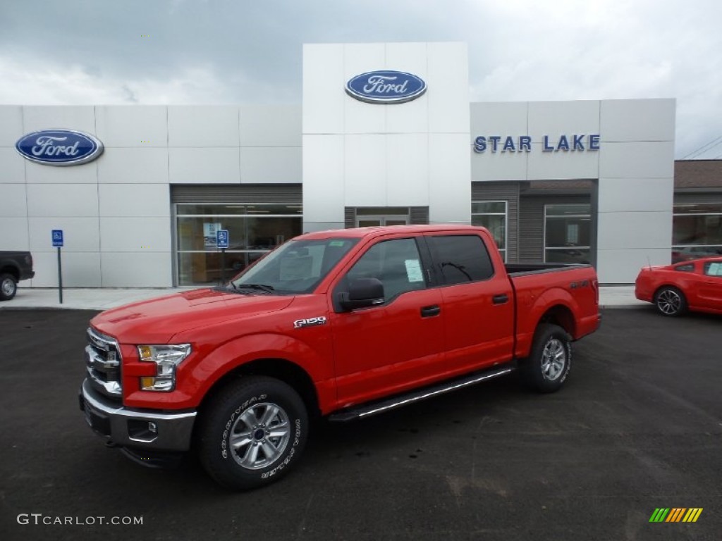 2015 F150 XLT SuperCrew 4x4 - Race Red / Medium Earth Gray photo #1