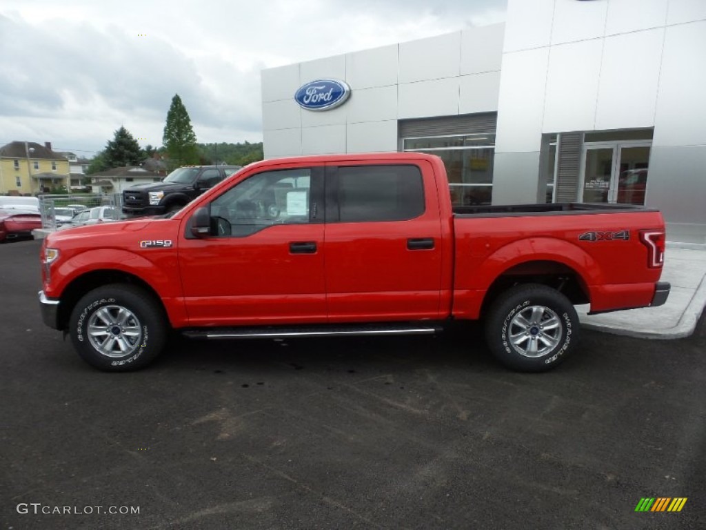 2015 F150 XLT SuperCrew 4x4 - Race Red / Medium Earth Gray photo #2