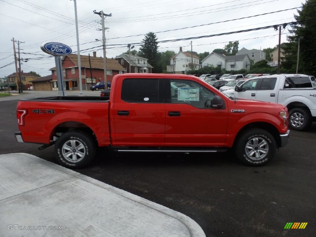 2015 F150 XLT SuperCrew 4x4 - Race Red / Medium Earth Gray photo #7