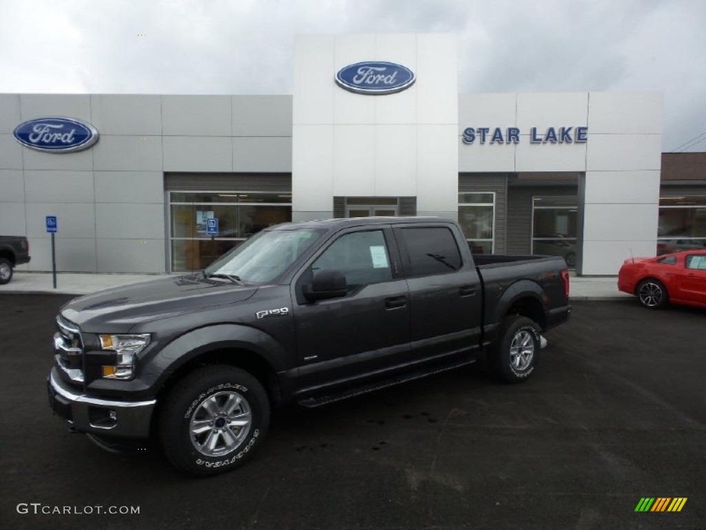 2015 F150 XLT SuperCrew 4x4 - Magnetic Metallic / Medium Earth Gray photo #1