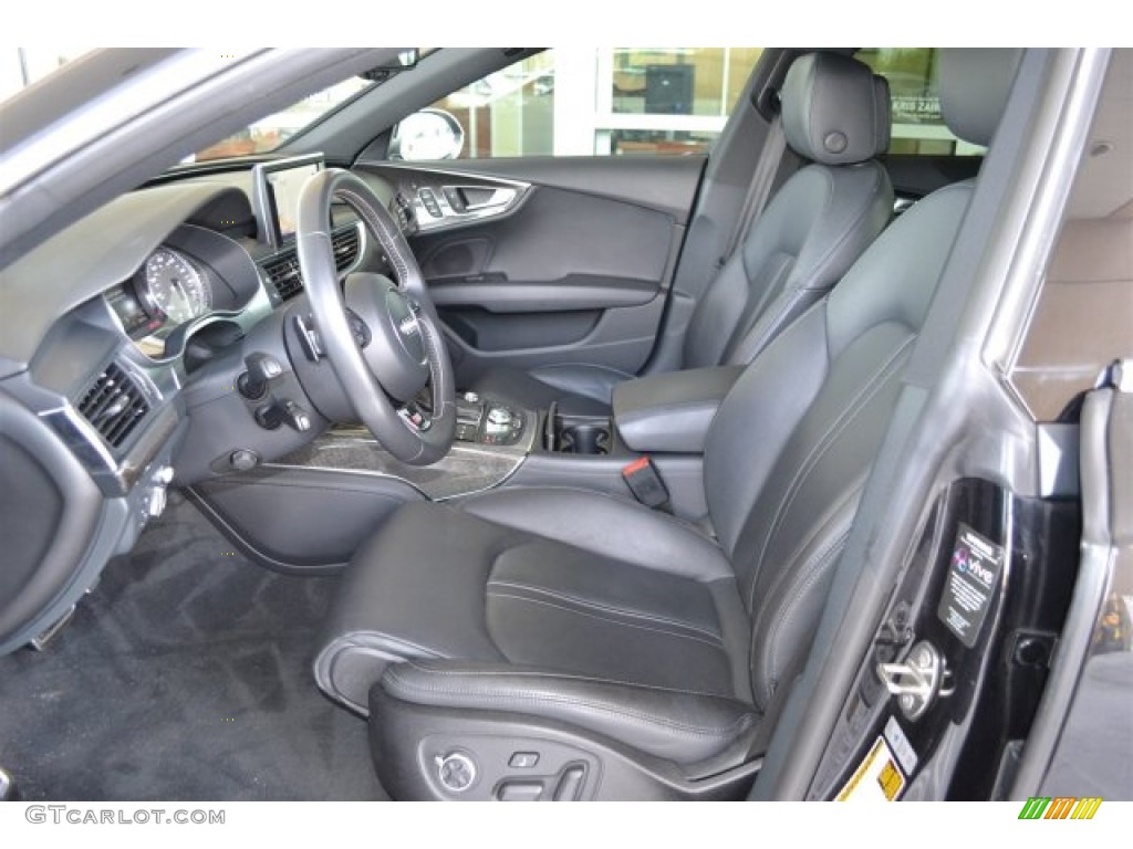 Black Valcona Leather with Comfort Seating Interior 2013 Audi S7 4.0 TFSI quattro Photo #105508741