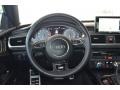 2013 Audi S7 Black Valcona Leather with Comfort Seating Interior Steering Wheel Photo