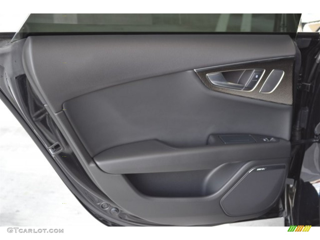 2013 Audi S7 4.0 TFSI quattro Black Valcona Leather with Comfort Seating Door Panel Photo #105508951
