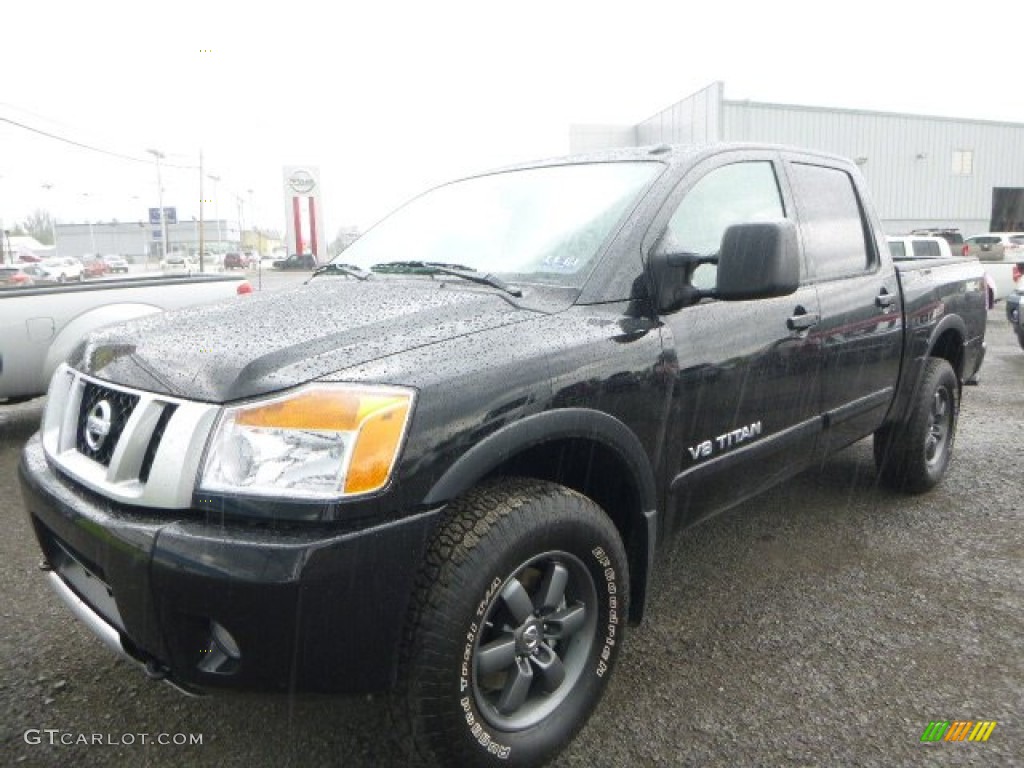 Magnetic Black 2015 Nissan Titan PRO-4X Crew Cab 4x4 Exterior Photo #105509616