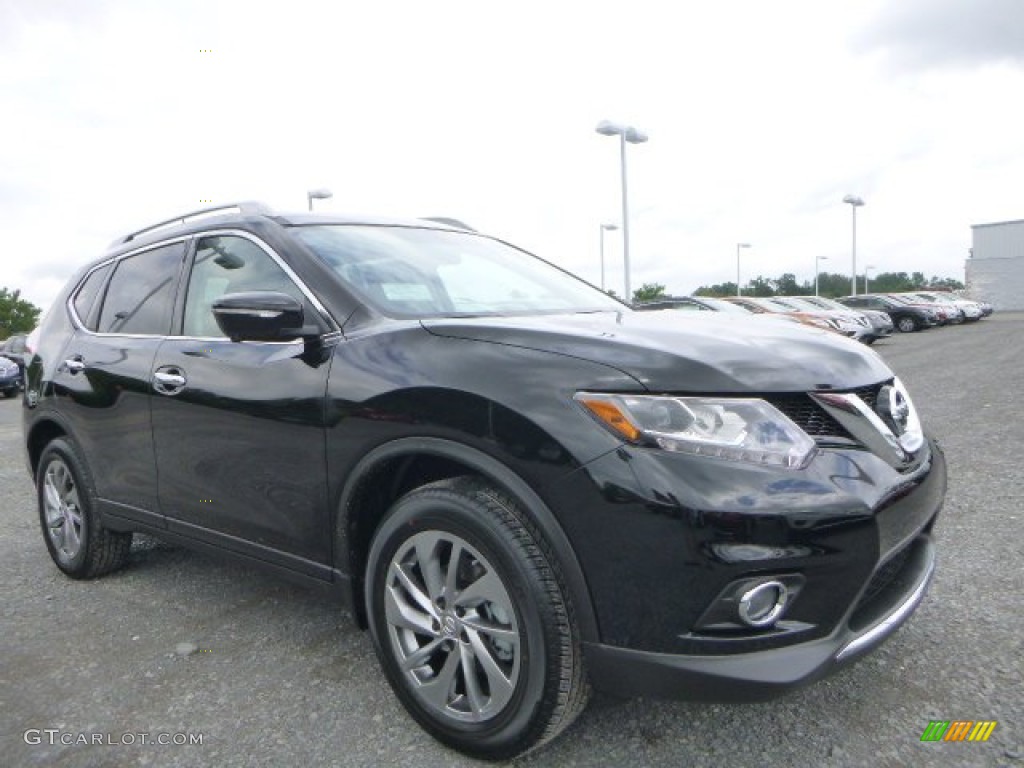 2015 Rogue SL AWD - Super Black / Charcoal photo #1