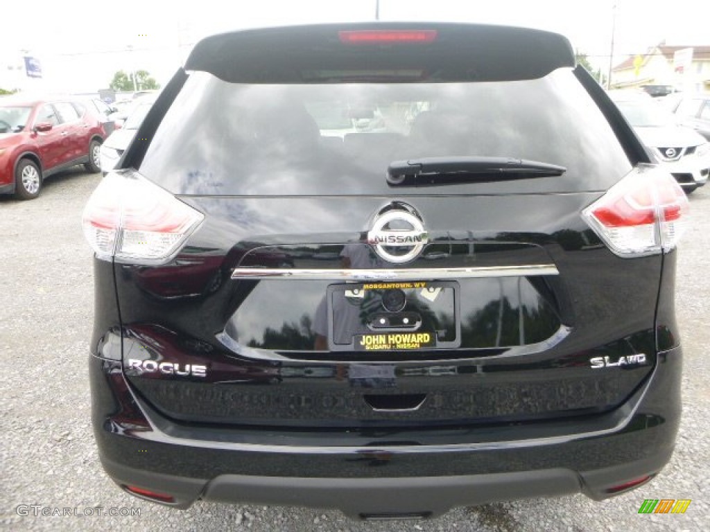 2015 Rogue SL AWD - Super Black / Charcoal photo #5