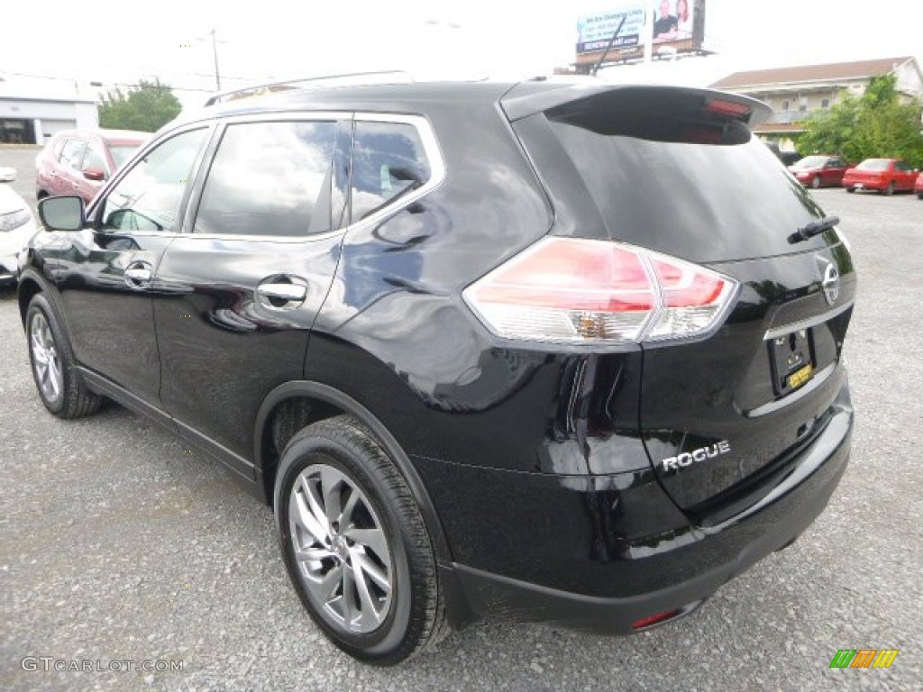 2015 Rogue SL AWD - Super Black / Charcoal photo #6