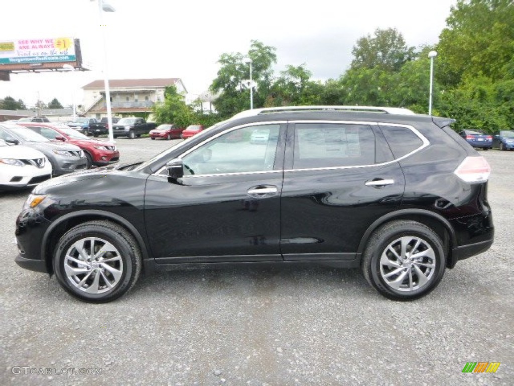 2015 Rogue SL AWD - Super Black / Charcoal photo #7