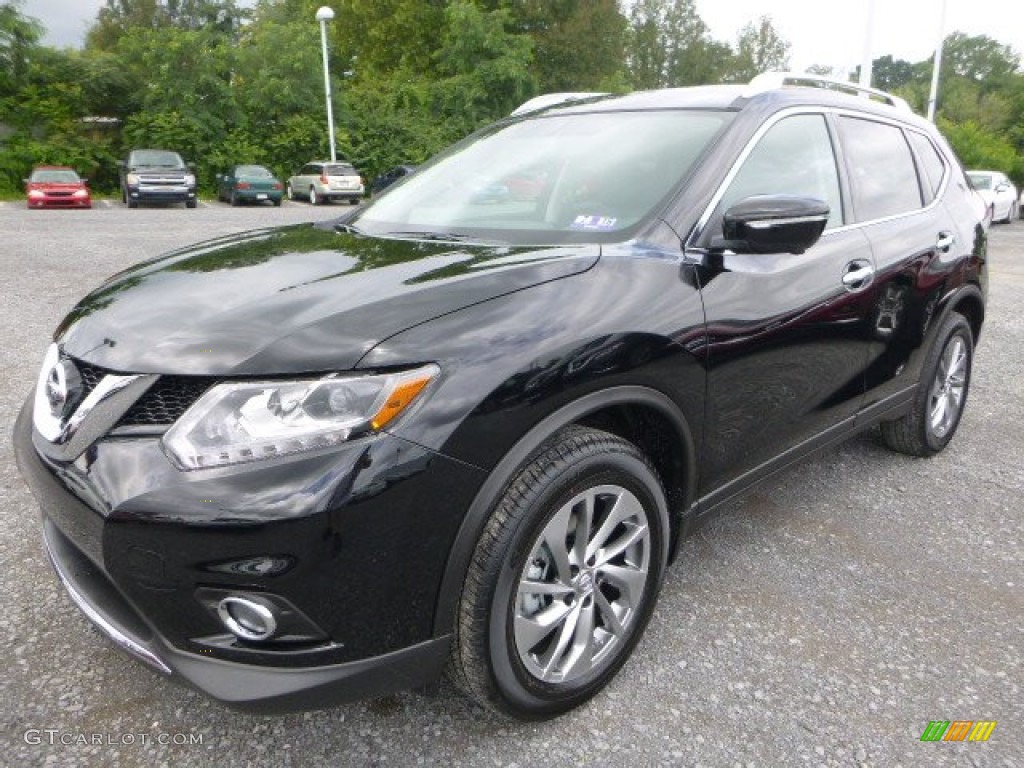 2015 Rogue SL AWD - Super Black / Charcoal photo #8