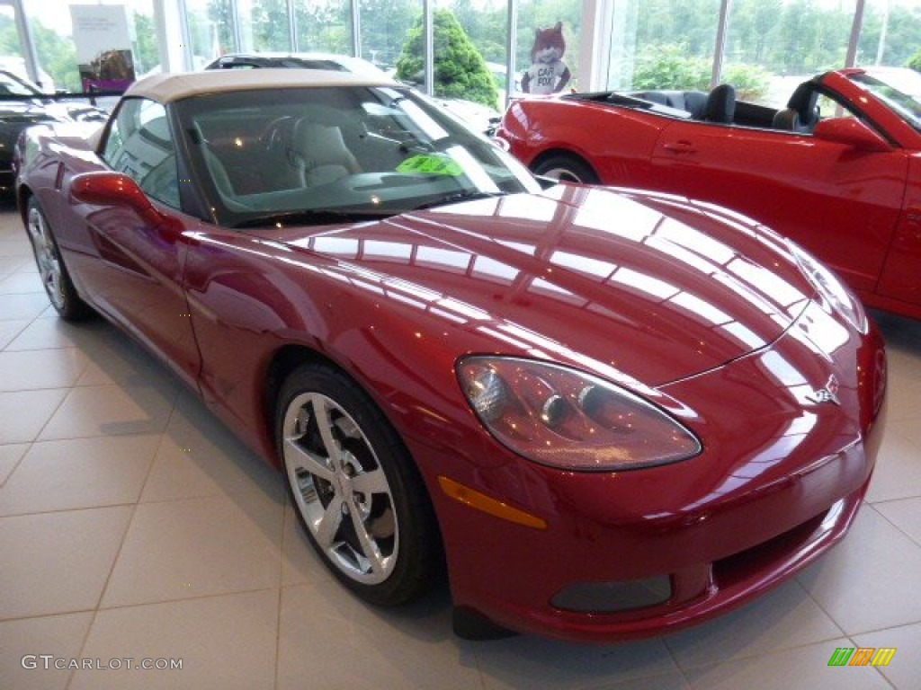 2010 Corvette Convertible - Crystal Red Metallic / Cashmere photo #6