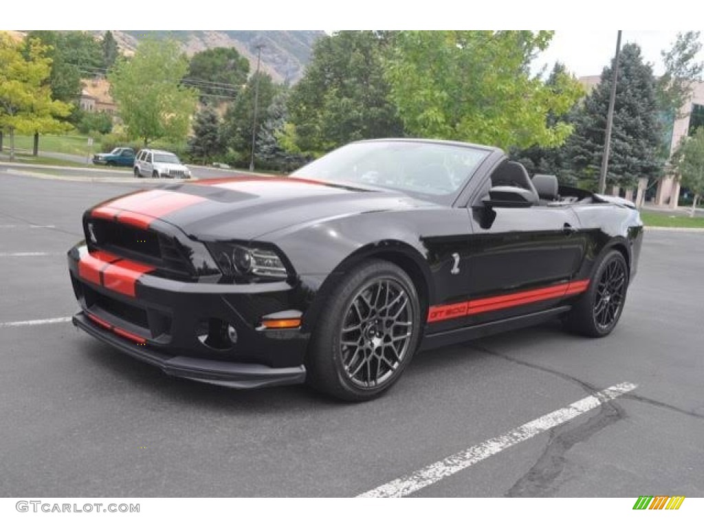 2013 Mustang Shelby GT500 SVT Performance Package Convertible - Black / Shelby Charcoal Black/Red Accent Recaro Sport Seats photo #1