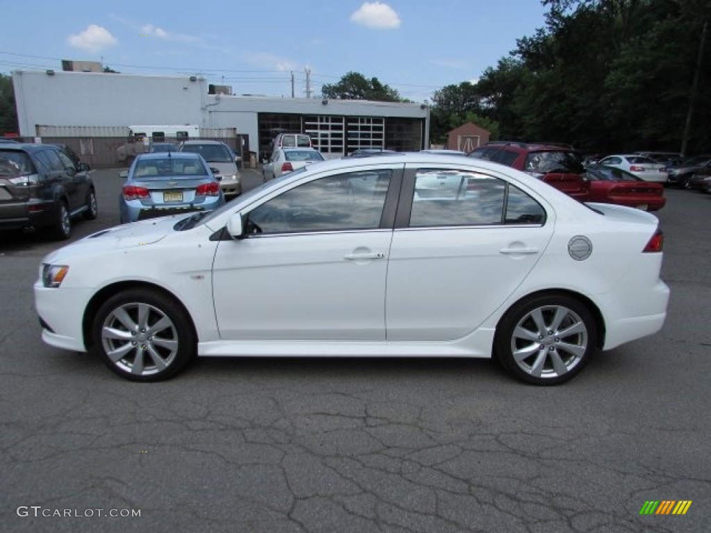 Wicked White Metallic 2013 Mitsubishi Lancer RALLIART AWC Exterior Photo #105523745