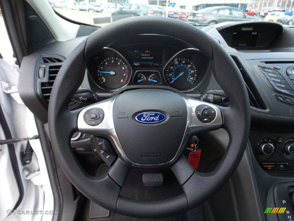 2016 Ford Escape S Charcoal Black Steering Wheel Photo #105524405