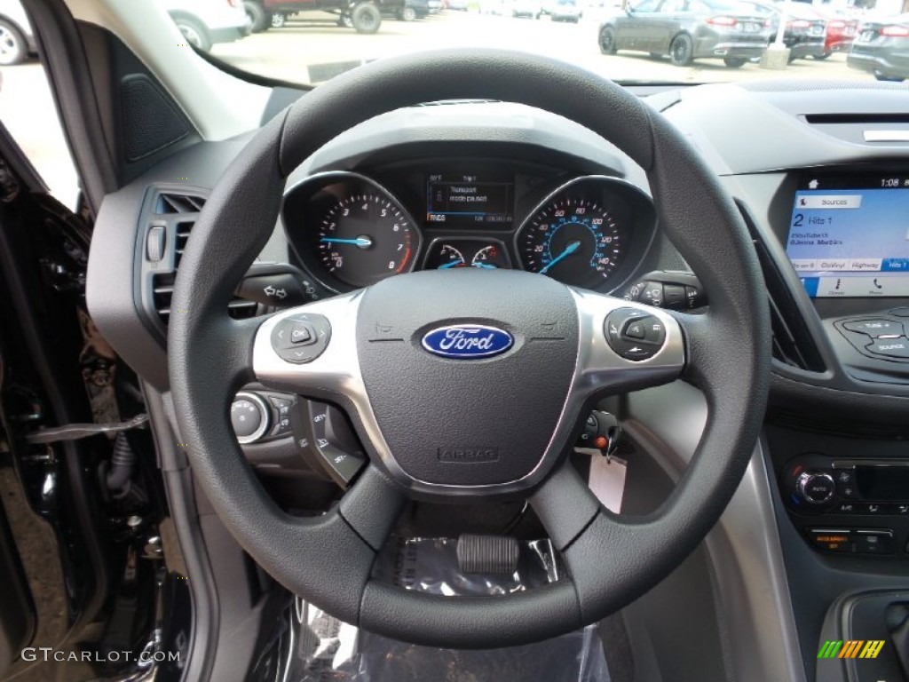 2016 Ford Escape SE 4WD Charcoal Black Steering Wheel Photo #105524891