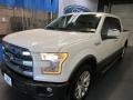 2015 White Platinum Tricoat Ford F150 Lariat SuperCrew  photo #3