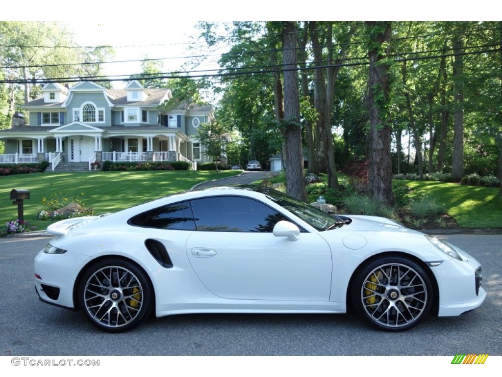 2015 911 Turbo S Coupe - Carrara White Metallic / Black/Garnet Red photo #7